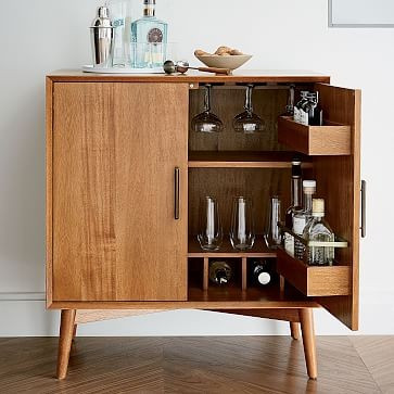 Mid-Century Bar Cabinet - Small | West Elm (US)
