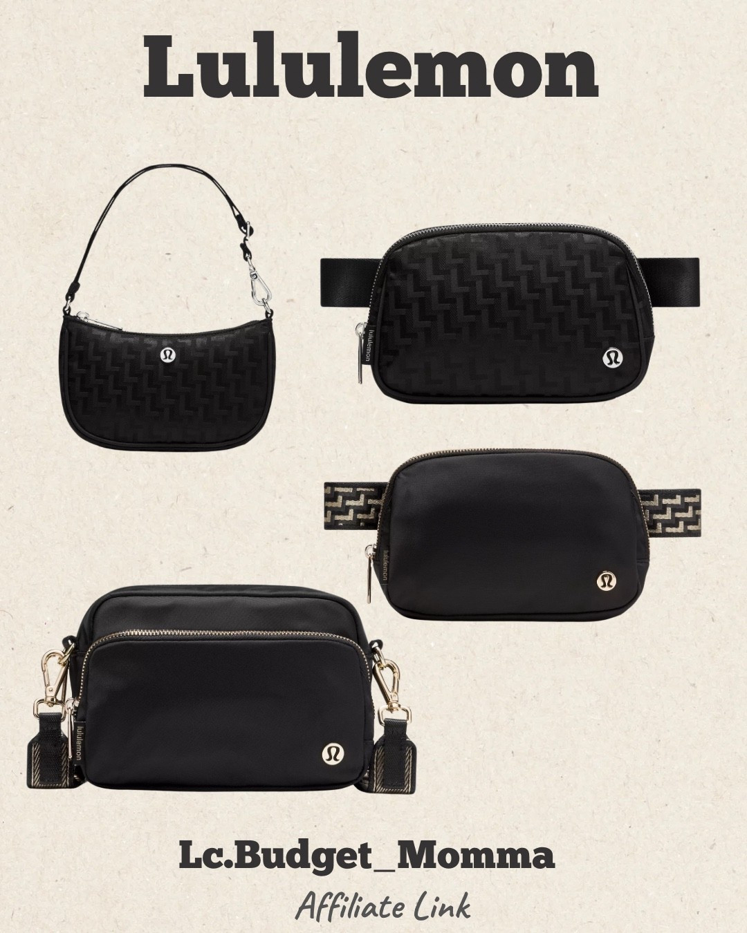 #lululemon #black #bag #purse #style #fashion 

#LTKmomlife #LTKGiftGuide #LTKItBag