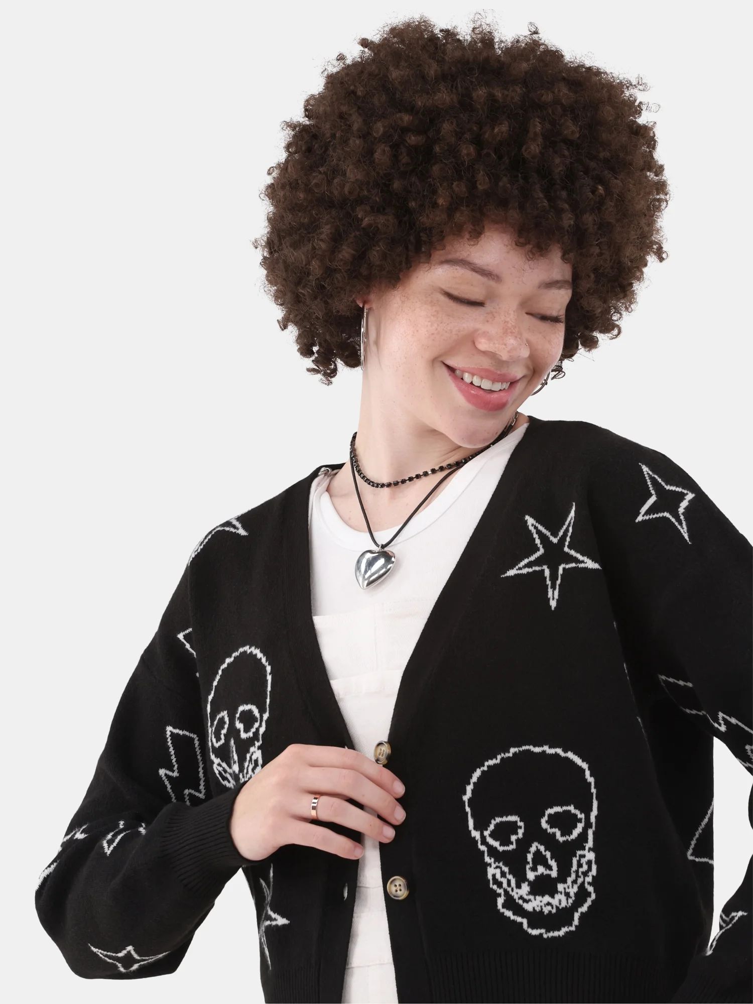 No Boundaries Novelty Cardigan, Women's and Women's Plus | Walmart (US)