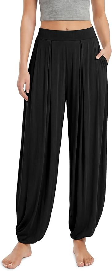 ODODOS Women's Wide Leg Pants with Pockets Lightweight Loose Draped Casual Palazzo Lounge Pajama ... | Amazon (US)