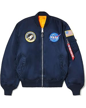 Alpha Industries MA-1 NASA Bomber Flight Jacket - Fighter Pilot Flight Jacket | Amazon (US)