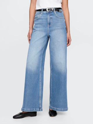 Sky High Rise Stride Wide-Leg Jeans | Gap (US)