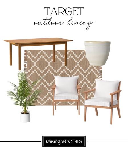 Gorgeous outdoor dining inspiration from Target. I love this rug and wall mounted planter! 

#LTKFind #LTKhome #LTKSeasonal
