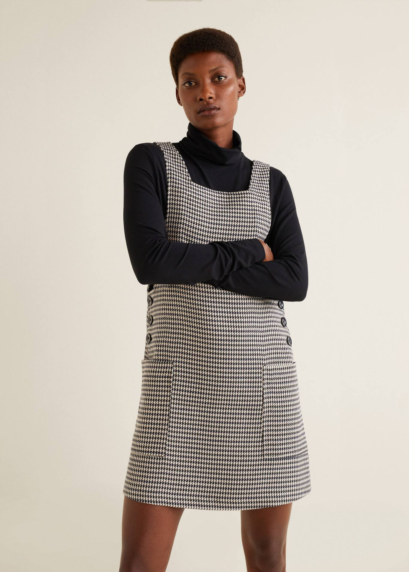 Pied-de-poule overgooier - f vooKort Dames | MANGO (NL)