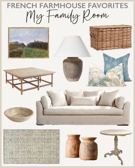 All the sources and decor from our French Farmhouse family room!
Home decor, living room decor 

#LTKunder100 #LTKhome