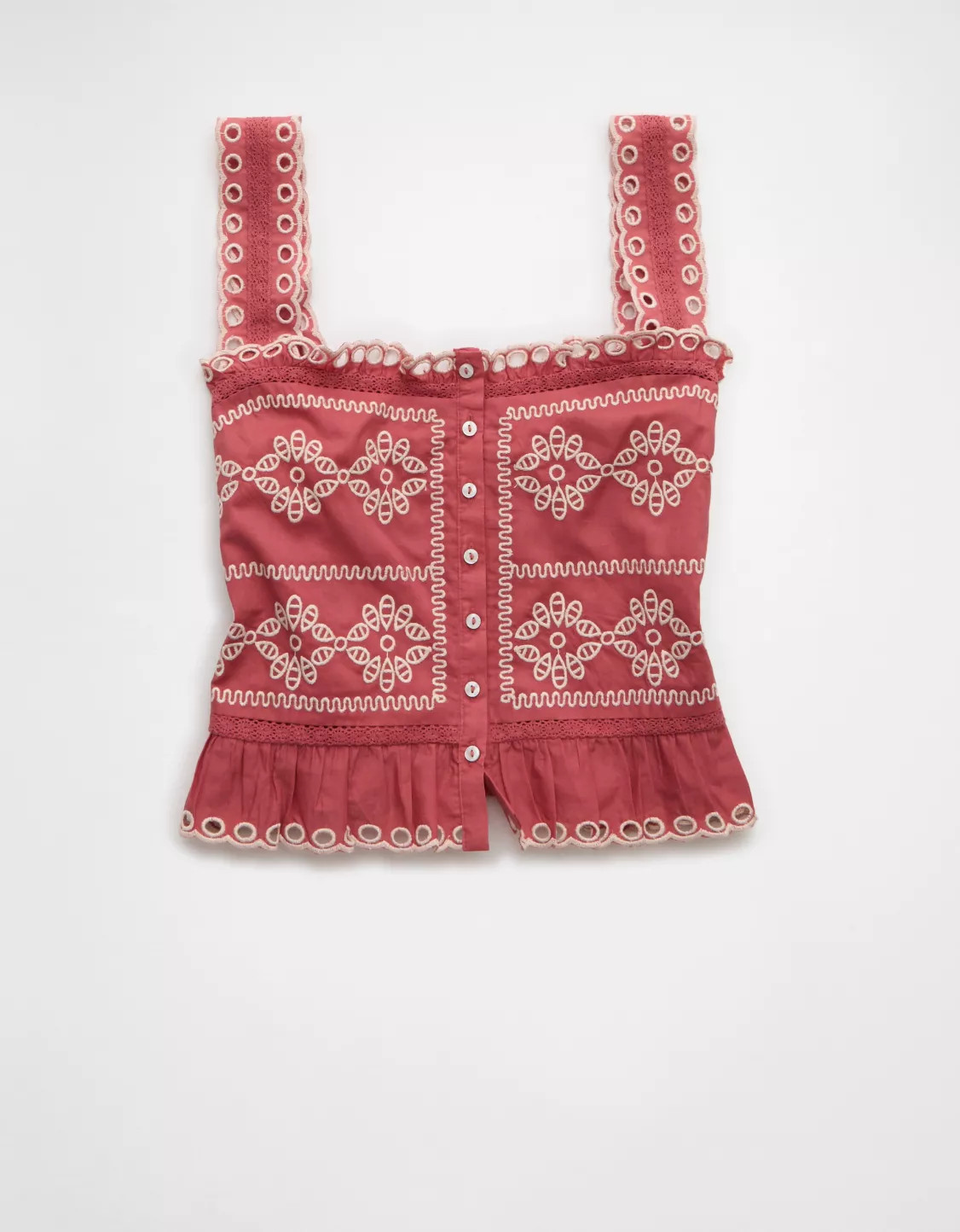 AE Eyelet Crop Top | American Eagle Outfitters (US & CA)