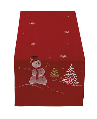 Embroidered Snowman Table Runner | Macy's