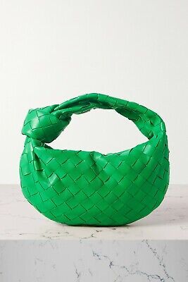 Bottega Veneta Jodie Mini Knotted Intrecciato Green Leather Tote, New with tag!! | eBay US
