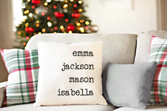 Personalized Throw Pillow Covers, Decorative Pillows, Unique Christmas Holiday Gifts for Mom, Par... | Etsy (US)