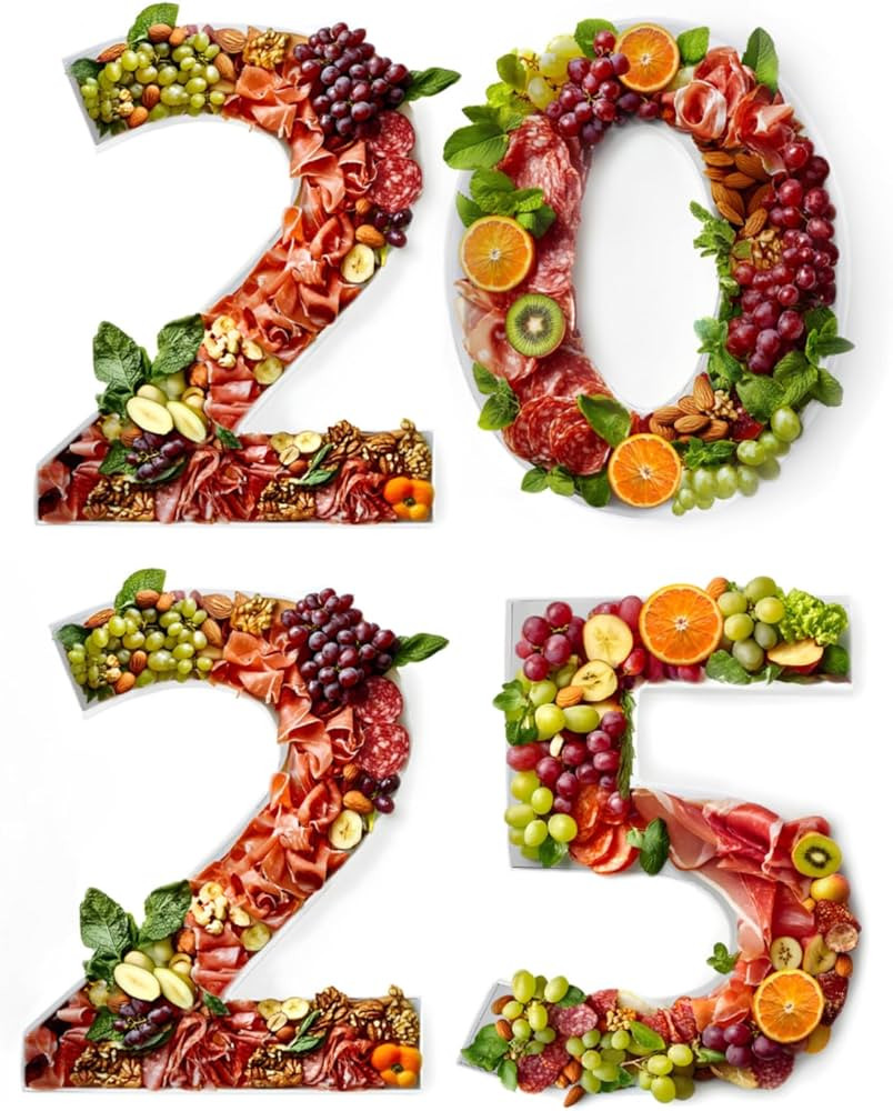 Soul & Lane 2025 Charcuterie Board Numbers, White Fillable Number Boxes for Graduation and New Ye... | Amazon (US)