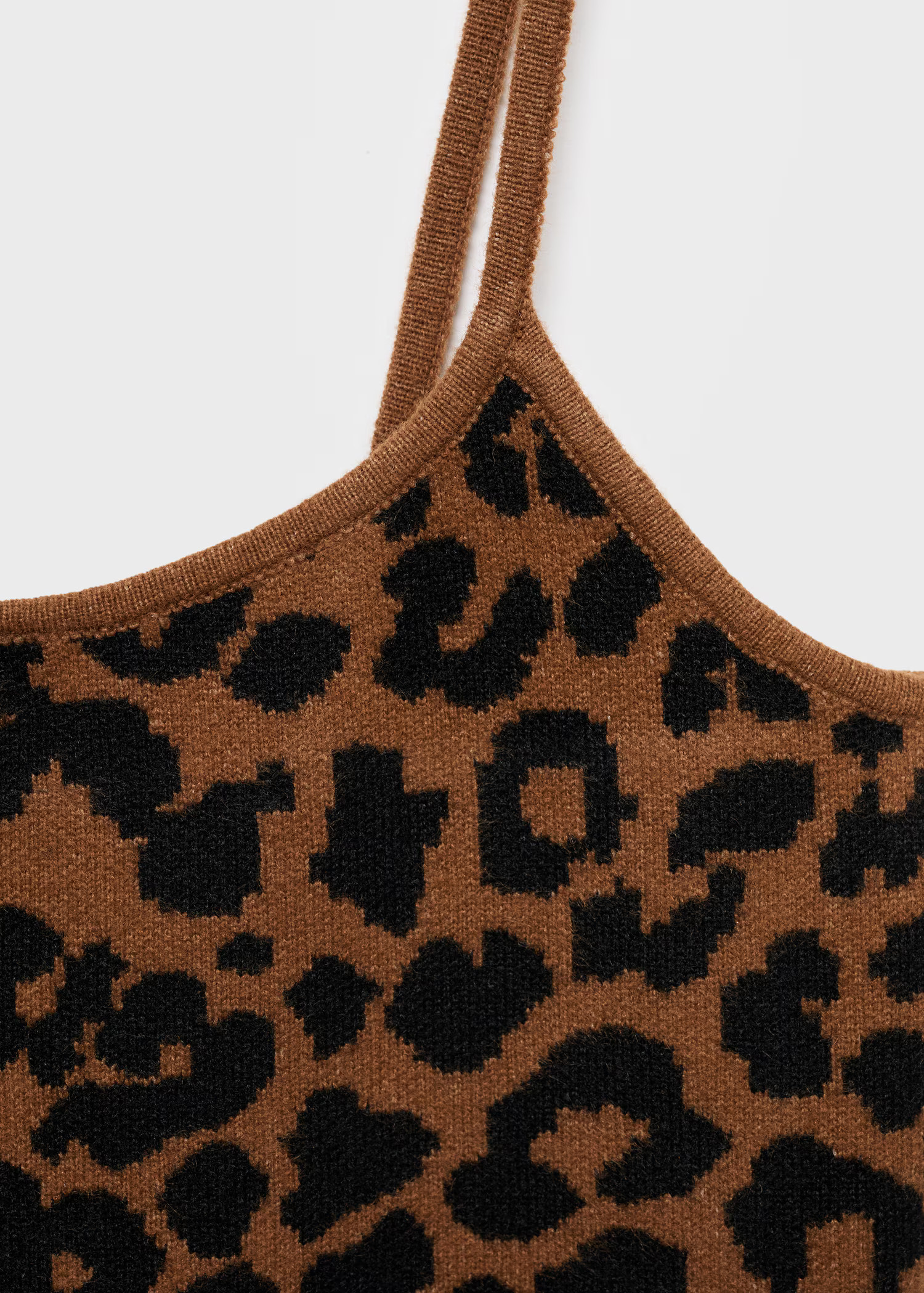 Leopard-print knitted top | Mango (US/MX/AU)