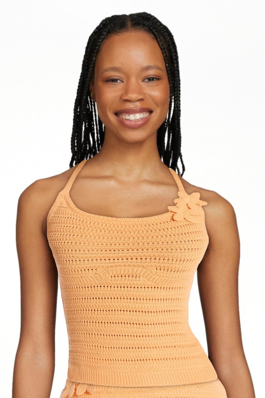 Madden NYC Women\u2019s Crochet Cotton Top with 3D Flowers, Sizes XXS-XXL | Walmart (US)