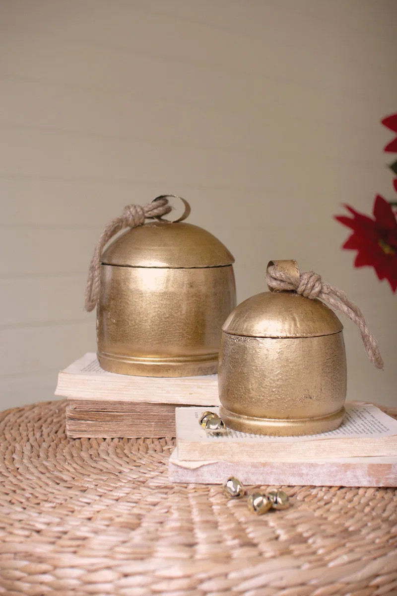 Set of Two Christmas Bell Canisters (Min 2) (Set of 2) | Wayfair North America