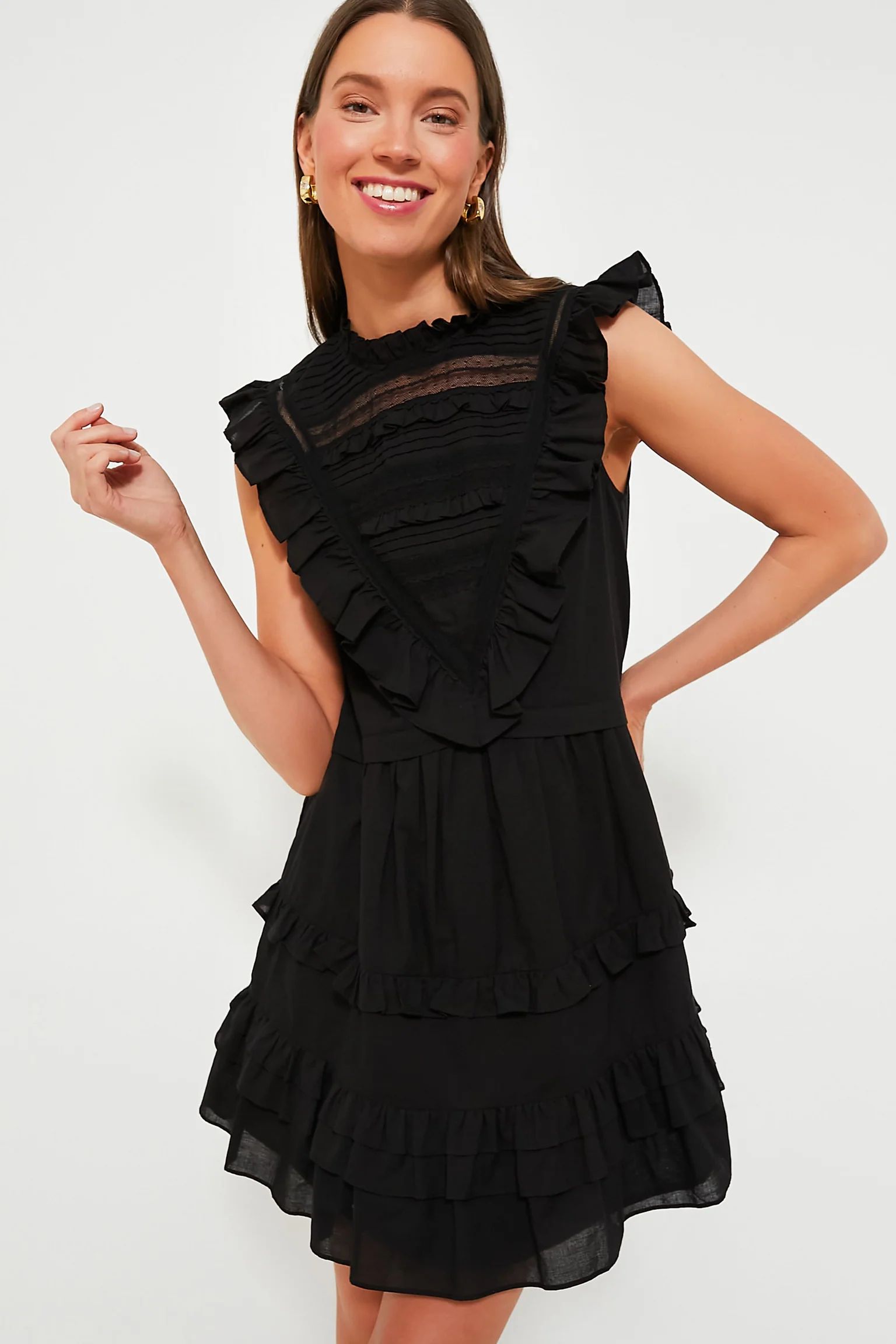 Black Cecilia Ruffle Dress | Tuckernuck (US)