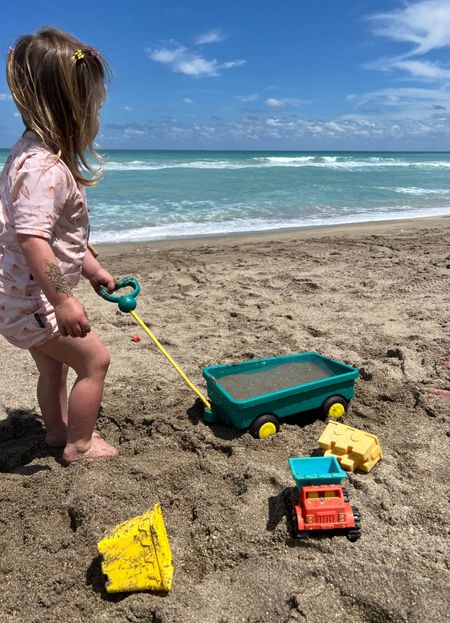 Beach fun! Loving her little wagon to pull her water and sand! ☀️ 🐚 

#LTKGiftGuide #LTKkids #LTKtravel