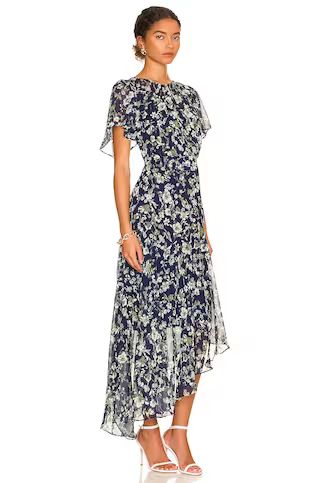 ASTR the Label Flutter Sleeve Maxi Dress in Blue & Green Floral from Revolve.com | Revolve Clothing (Global)