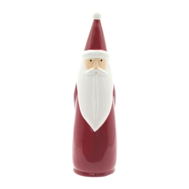 Holiday Time 8.75in Red Ceramic Santa Tabletop Décor - Walmart.com | Walmart (US)