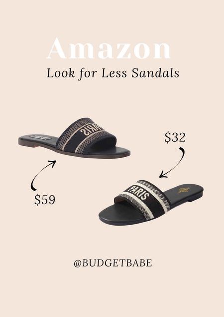 Amazon look for less sandals inspired by Dior 

#LTKunder50 #LTKshoecrush #LTKunder100