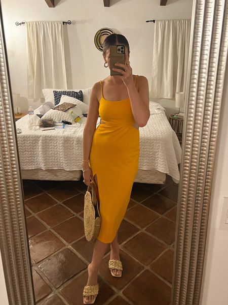 Orange vacation dress