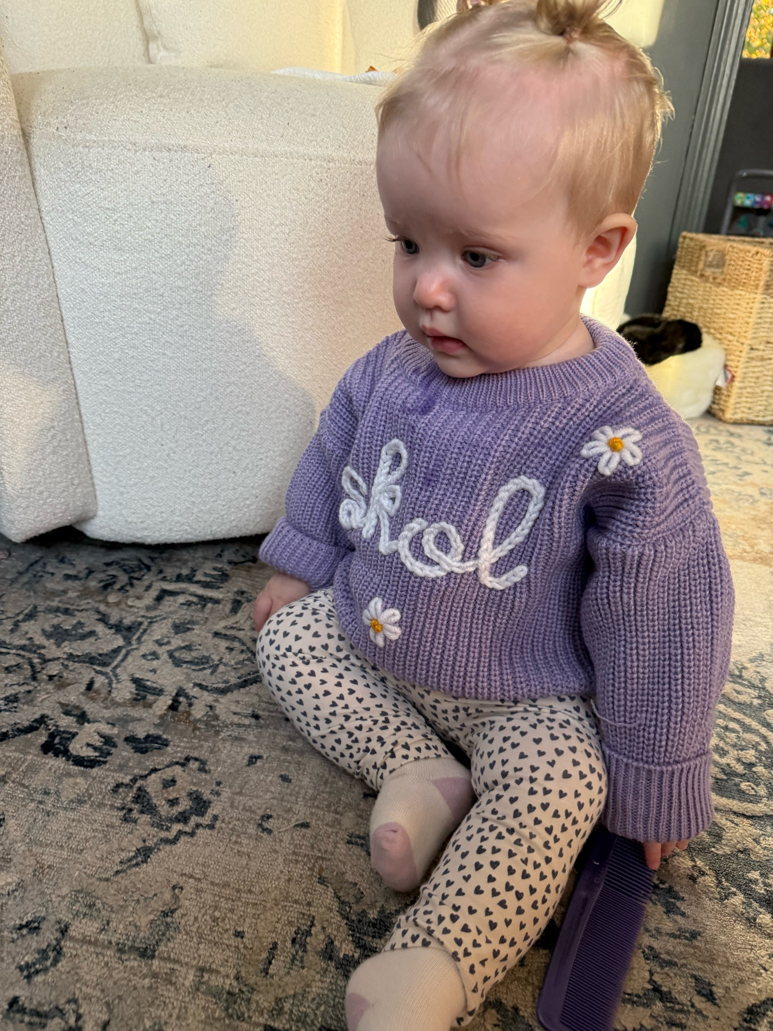 The cutest custom embroidered baby sweater 🥹 I got SKOL for Vikings game day but would also be super cute with their name or nickname 



#LTKKids #LTKSaleAlert #LTKFindsUnder50