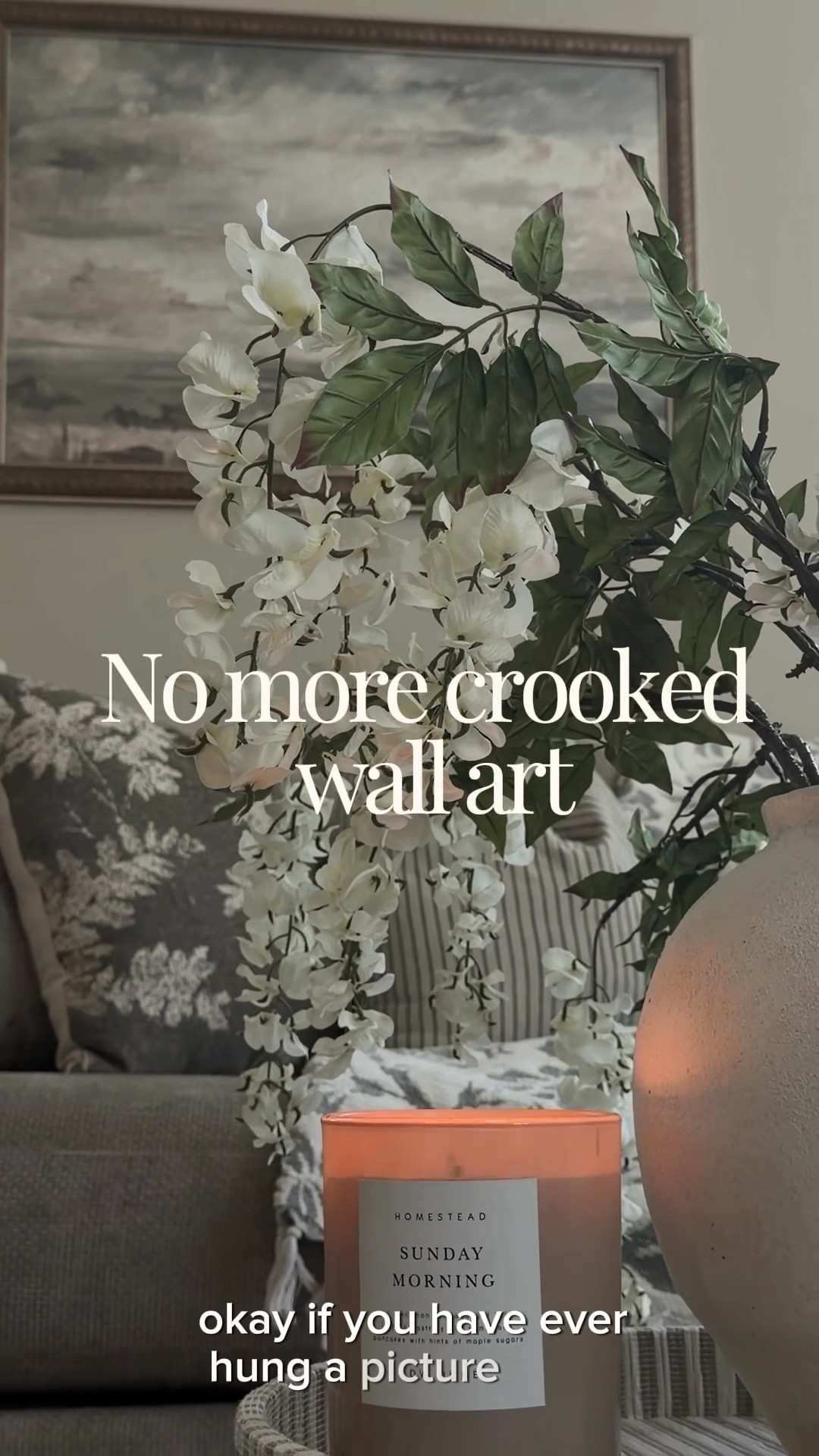 No more crooked wall art! #ltkhome #amazonwallart