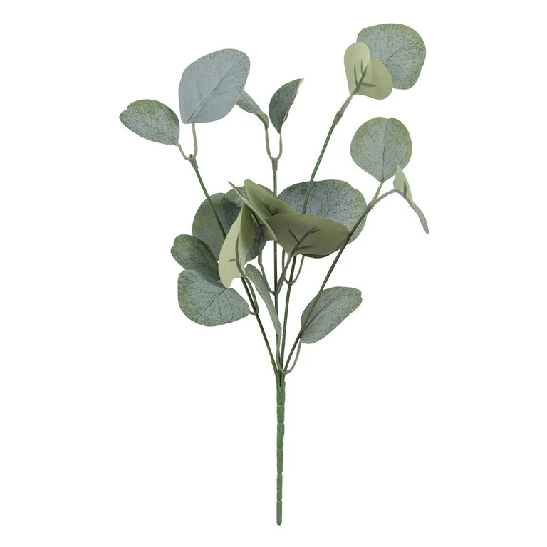 13-inch Artificial Silk Green Silver Dollar Eucalyptus Greenery Pick, for Indoor Use, by Mainstay... | Walmart (US)