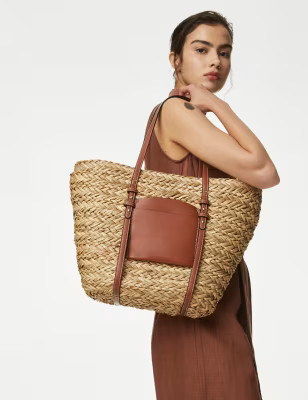 Straw Tote Bag | M&S Collection | M&S | Marks & Spencer IE