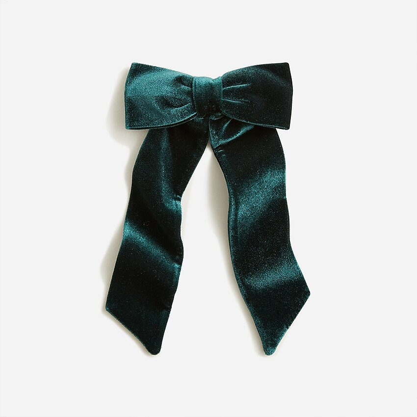 Oversized velvet bow clip | J. Crew US