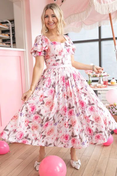 Ballerina Dress in Pink Floral | Ivy City Co