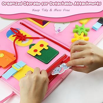 Busy Board for 1 Year Old Girls, 1st First Birthday Gifts - Montessori Busy Board to Learn Basic ... | Amazon (UK)