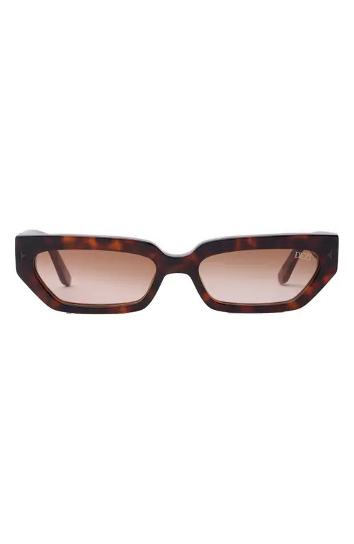 DEZI Lil Switch 55mm Rectangular Sunglasses in Fiery Tortoise /Sienna Faded at Nordstrom | Nordstrom