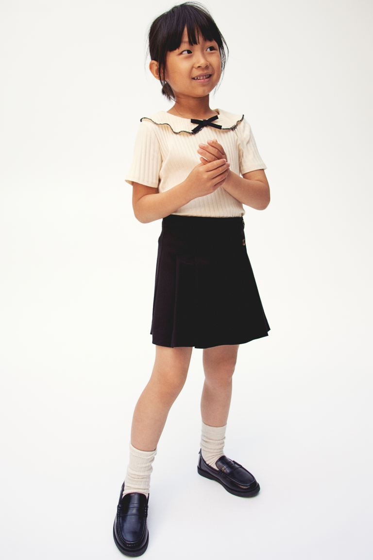 Pleated Skirt - Regular waist - Midi - Black - Kids | H&M US | H&M (US + CA)