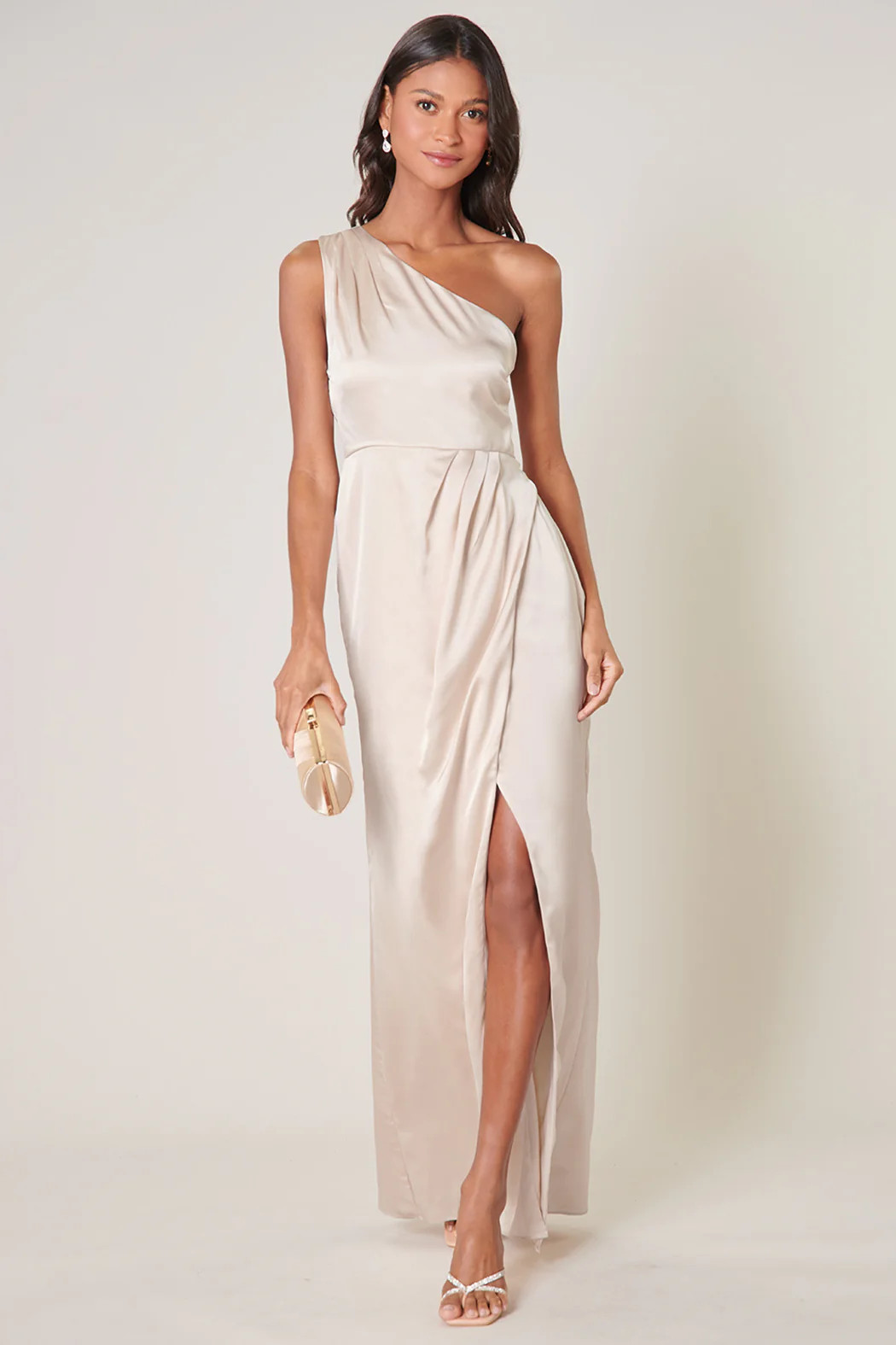 Prestige One Shoulder Asymmetrical Maxi Dress | Sugarlips