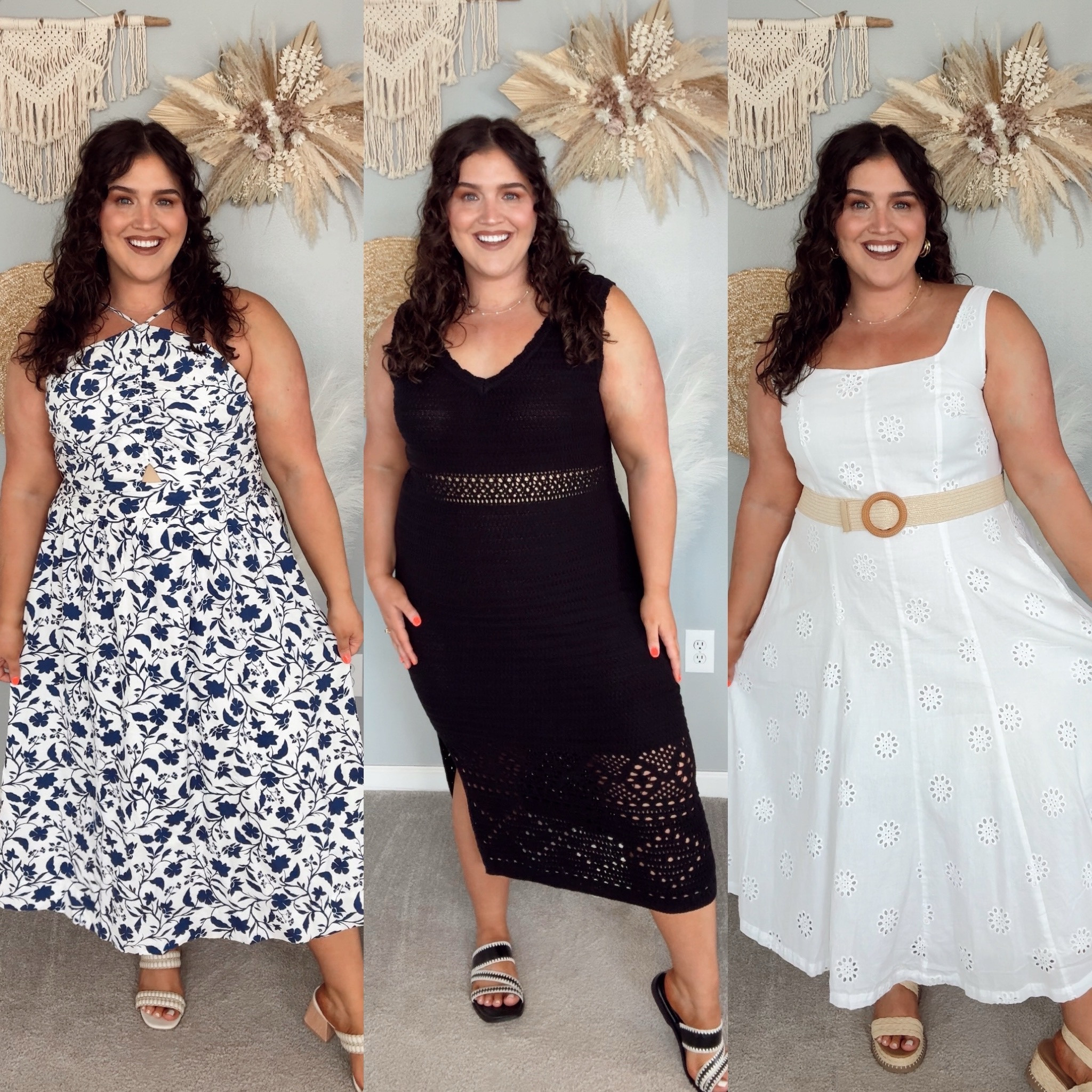 Affordable Walmart Summer dresses for different occasions ☀️🌴🌺
Halter midi dress, crochet resort wear dress, bridal eyelet maxi. Vacation outfit inspo 
All size XXL 

#LTKPlusSize #LTKSeasonal #LTKStyleTip