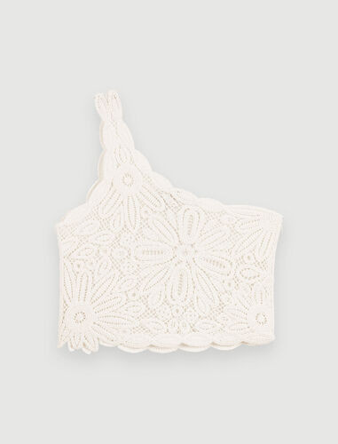 Asymmetric knit top | Maje US