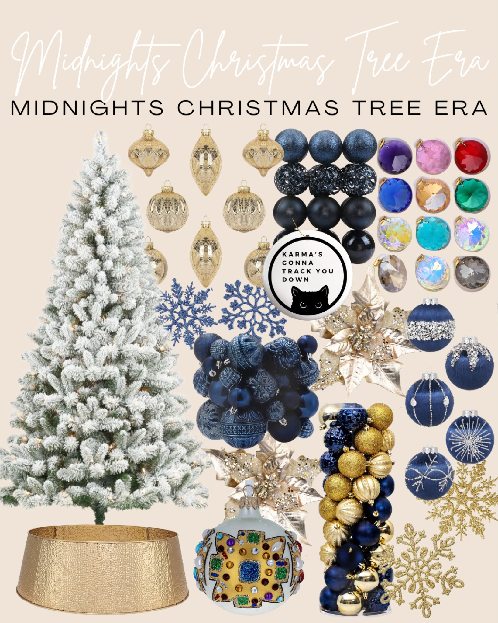 Taylor Swift Eras but make it a Christmas Tree 😍🎄 Best believe these Midnights Era inspired tree is bejeweled for the holidays 🤩

#LTKHoliday #LTKSeasonal #LTKhome