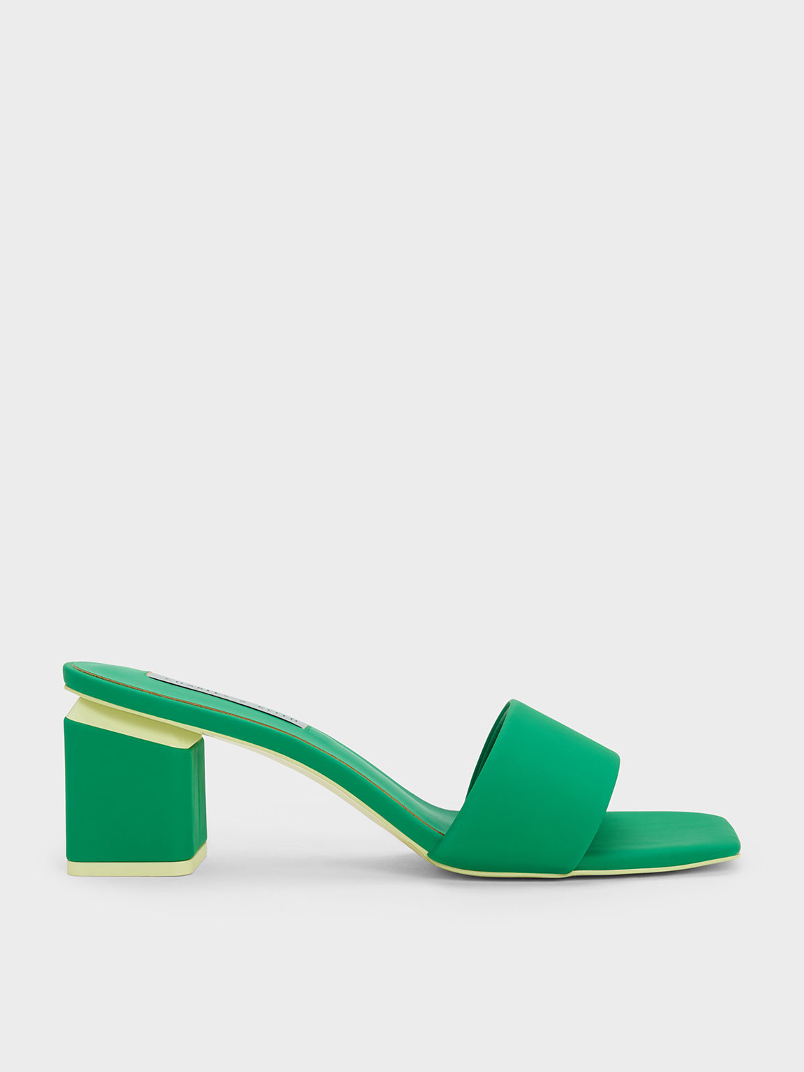 Square Block Heel Mules
 - Green | Charles & Keith UK