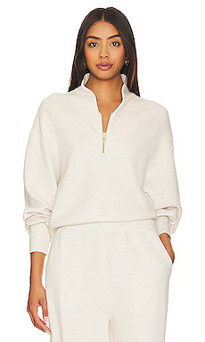 Varley Davidson Sweatshirt in Ivory Marl from Revolve.com | Revolve Clothing (Global)