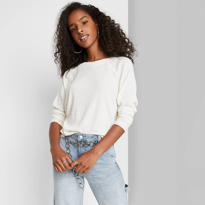 Women's Long Sleeve Waffle T-Shirt - Wild Fable™ | Target