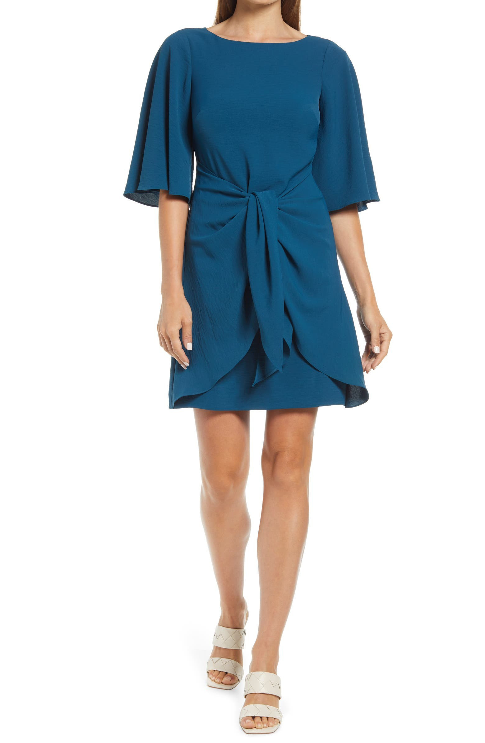 Washer Tie Waist Crepe Dress | Nordstrom | Nordstrom