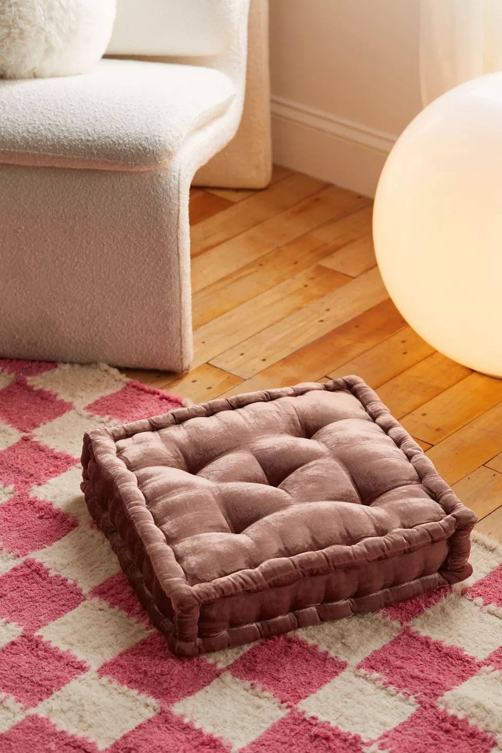 Ruthie Velvet Floor Pillow | Urban Outfitters (US and RoW)