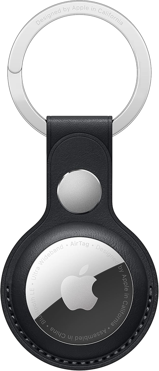 Apple AirTag Leather Key Ring - Midnight | Amazon (US)