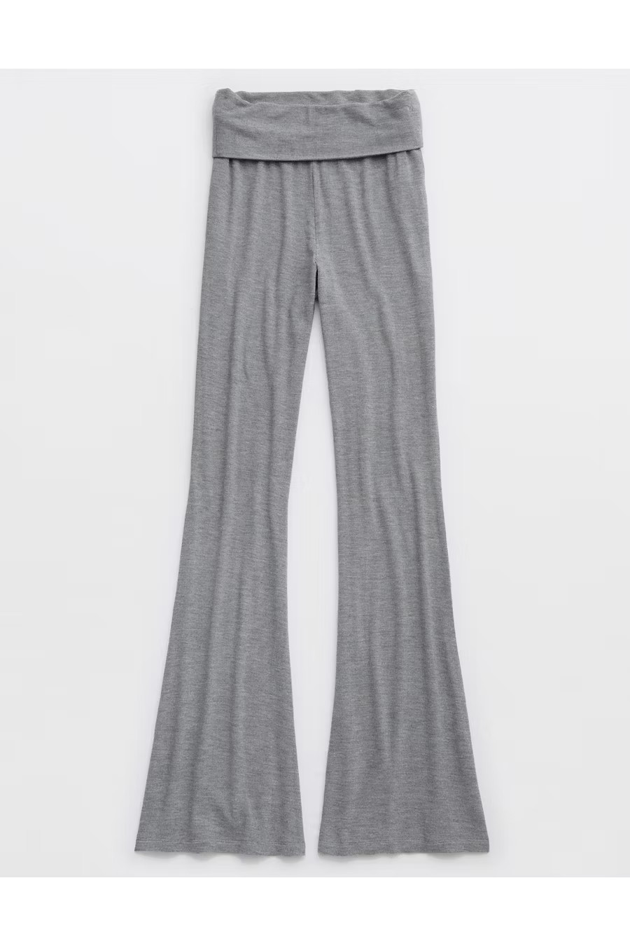 Aerie Lets Bounce Foldover PJ Pant Women's Dark Heather Gray L | Aerie
