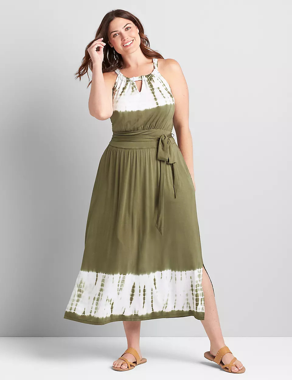 Halter-Neck Midi Dress | Lane Bryant (US)