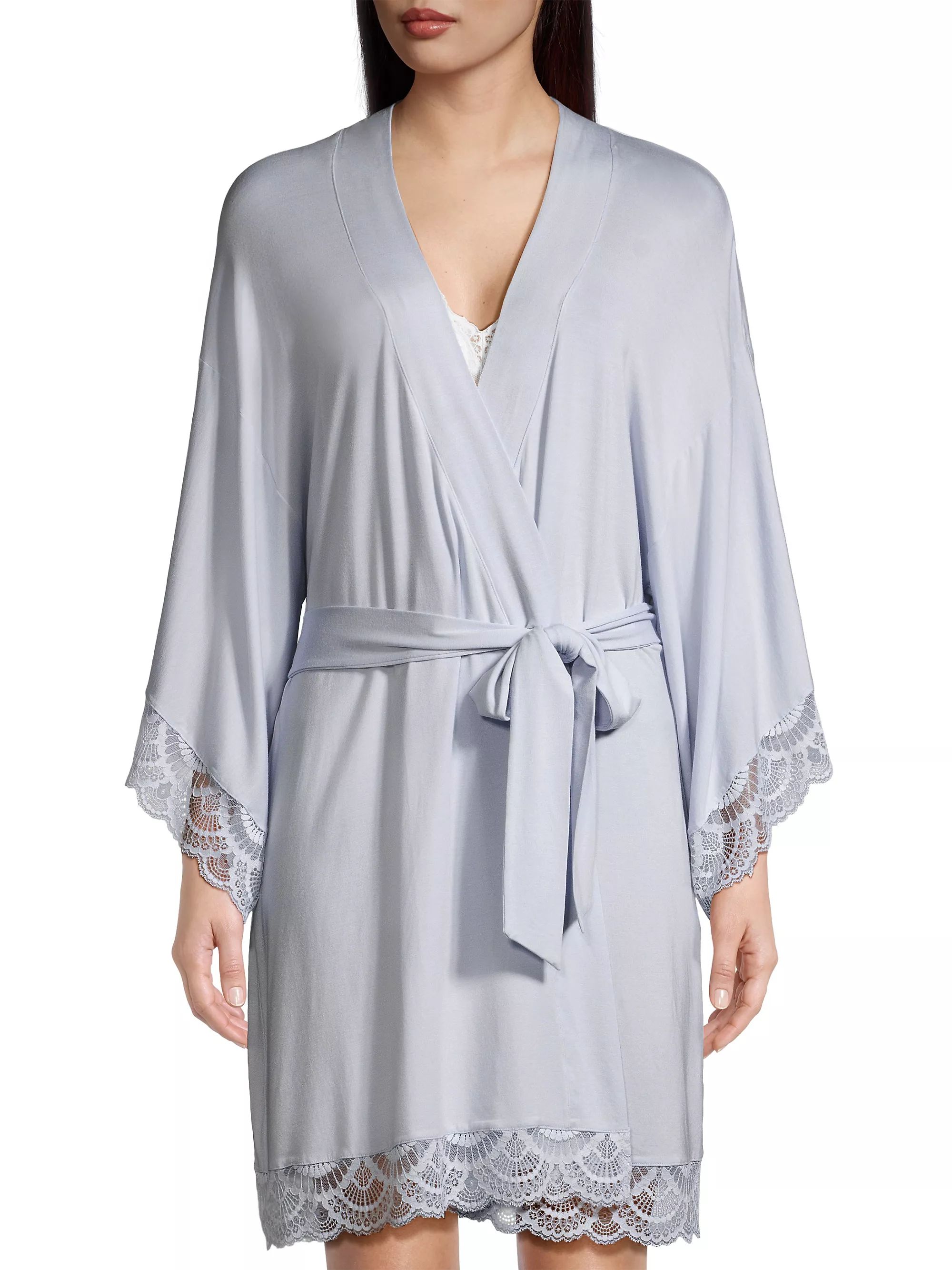 Pajamas & RobesRobesEberjeyMariana Modal Lace-Trim Robe$148 | Saks Fifth Avenue