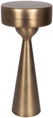 Kate and Laurel Solbrett Modern Sophisticated Metal Drink Table, 10 x 10 x 22, Antique Brass, Con... | Amazon (US)
