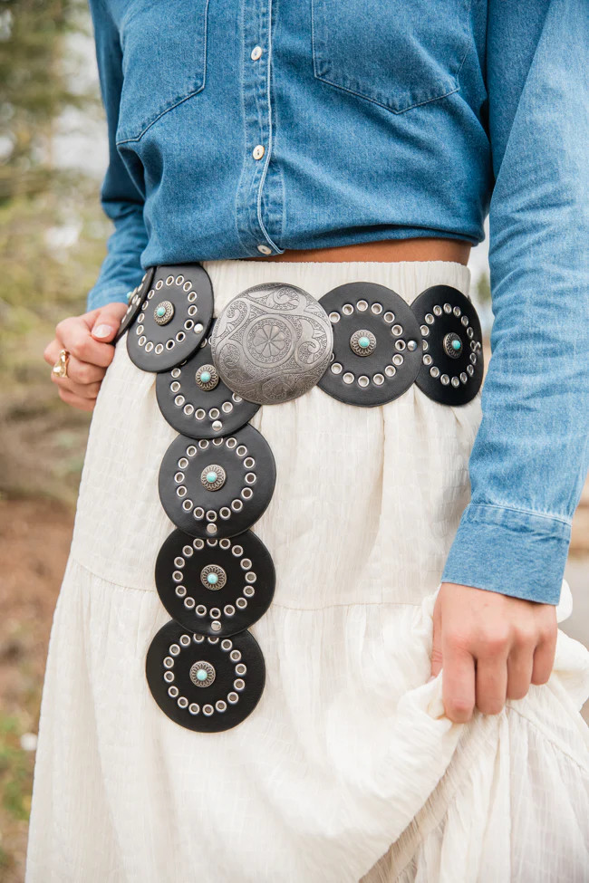 Easy Street Black Disc Belt | Pink Lily