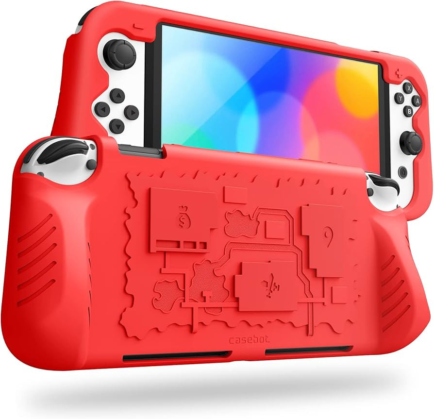 Fintie Case for Nintendo Switch OLED Model 2021with 3 Game Card Slots, Anti-Slip Soft Silicone Sh... | Amazon (US)