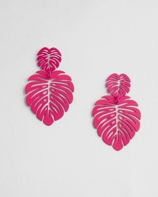 No Droop™ Pink Leaf Earrings | Chico's