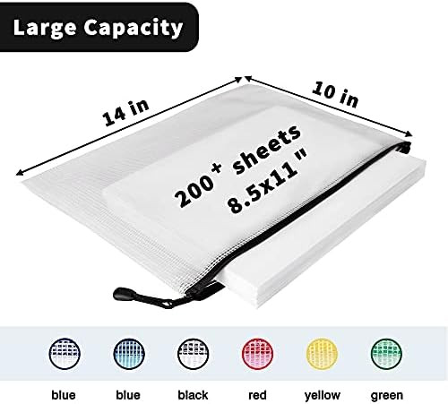 SUNEE Plastic Mesh Zipper Pouch 10x14 in (Black, 30 Packs),Extra Large Water-Resistant Zip Bag fo... | Amazon (US)